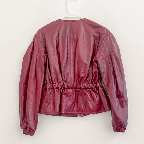 Ulla Johnson Briar Leather Jacket in Mahogany S - Picture 12 of 16